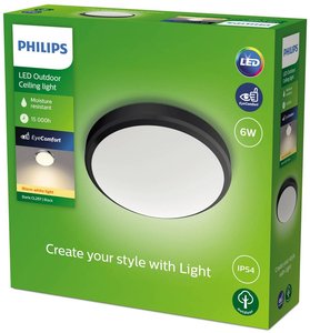 Philips Doris LED-Außenleuchte IP54 2.700K schwarz