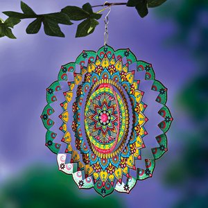 Windspiel "Mandala" aus Edelstahl