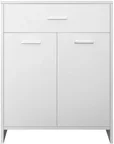 Badezimmerschrank Weiß 60x80x33 cm aus MDF Spanplatte ML-Design