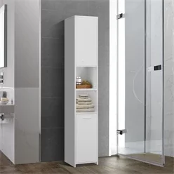 Badezimmerschrank Weiß 30x190x30 cm aus MDF ML-Design