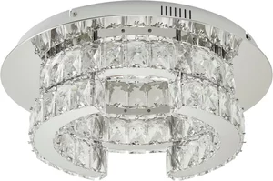 KHG LED-Kristalldeckenleuchte ¦ silber ¦ Maße (cm): H: 15  Ø: 43 Lampen & Leuchten > Deckenleuchten - Höffner