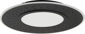 Trio LED-Deckenleuchte , schwarz mit Fernbedienung ¦ schwarz ¦ Maße (cm): H: 7,2  Ø: 50 Lampen & Leuchten > Deckenleuchten - Höffner