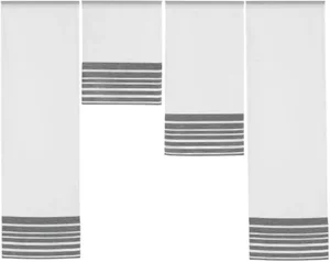 4er-Set Miniflächen Vorhang ¦ grau ¦ Maße (cm): B: 100 H: 120 Gardinen & Rollos > Gardinen & Vorhänge > Schiebegardinen - Höffner
