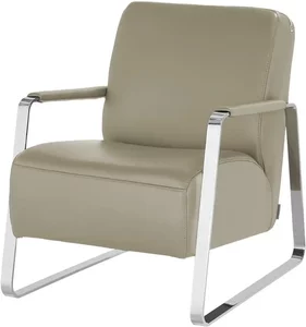 W.SCHILLIG Sessel aus Leder 17350 Quadroo ¦ beige ¦ Maße (cm): B: 65 H: 82 T: 82 Polstermöbel > Sessel > Ledersessel - Höffner