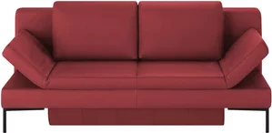 Schlafsofa mit Sitz- und Rückenfläche aus Echtleder Kenny ¦ rot ¦ Maße (cm): B: 204 H: 88 T: 91 Polstermöbel > Sofas > Einzelsofas - Höffner