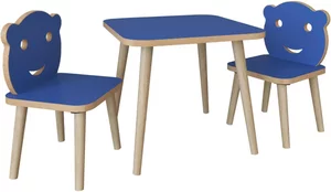 Kindersitzgruppe Set ¦ blau ¦ Maße (cm): B: 110 H: 52 Kindermöbel > Kindertische - Höffner