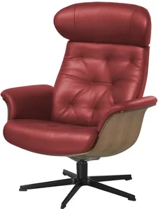 Sessel in Leder mit Knopfnaht Timeout ¦ rot ¦ Maße (cm): B: 80 H: 101 T: 81 Polstermöbel > Sessel > Relaxsessel - Höffner