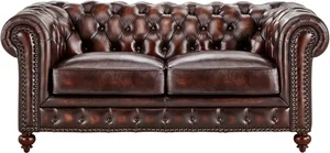 Primo Sofa im Vintagelook Chesterfield ¦ braun ¦ Maße (cm): B: 183 H: 80 T: 100 Polstermöbel > Sofas > 2-Sitzer - Möbel Kraft