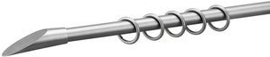 Stilgarnituren Zylinder Chrom Edelstahl D: ca. 1,6 cm ausziehbar von ca. 130 bis 240 cm 1.0 Läufe