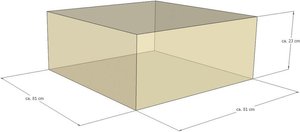Grasekamp Schutzhülle für Loungehocker grau Polyester-Mischgewebe B/H/L: ca. 81x23x81 cm