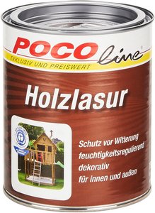 POCOline Acryl Holzlasur palisander seidenglänzend ca. 0,75 l
