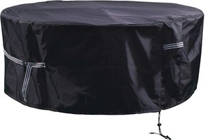 Grasekamp Schutzhülle für Gartensitzgruppe Black Premium schwarz Kunststoff H/D: ca. 85x160 cm