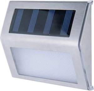 LED Solar-Außenleuchte 4er-Set NV5282104 silber Eisen B/H/L: ca. 2x8x10 cm