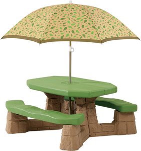 Step2 Kinder-Picknicktisch grün Kunststoff B/H/L: ca. 109x152x103 cm