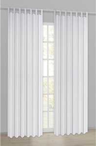 Schlaufenvorhang New Stripe weiß B/L: ca. 140x245 cm