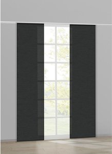 Schiebevorhang schwarz B/L: ca. 60x245 cm