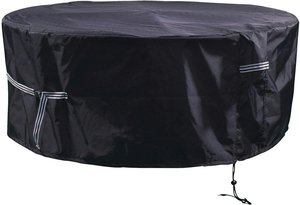 Grasekamp Schutzhülle für Gartensitzgruppe Black Premium schwarz Kunststoff H/D: ca. 85x200 cm