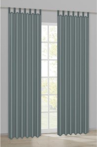 Schlaufenvorhang Silk anthrazit B/L: ca. 140x225 cm