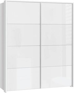 Passepartoutrahmen Starlet Plus für Kleiderschrank Weiß Hochglanz Nachbildung ca. 180,8 x 215,1 x 23,8 cm