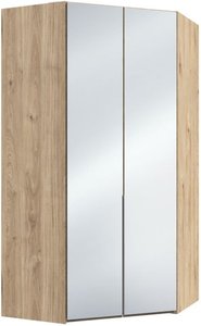 Begehbarer Eckschrank Mailand C Hickory-Oak/ Spiegeltüren