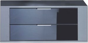 Schubkasteneinsatz Linegrey/Glas schwarz für Fachbreite 100 cm