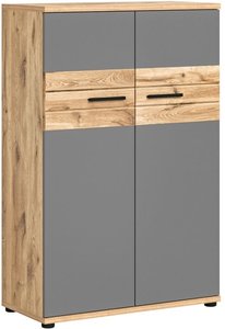 Büroschrank Mason Basalt Grau / Nox Oak 80 x 122 x 37 cm