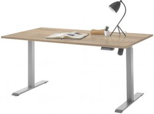 Schreibtisch höhenverstellbar PRONTO von Bega Sonoma / Grau