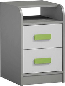 Stylefy Gael Bürocontainer Weiß Grau Grün