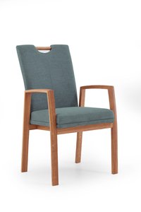Niehoff Sitzmöbel Como Komfort-Armlehnenstuhl mit Griff im Rücken - Eichengestell