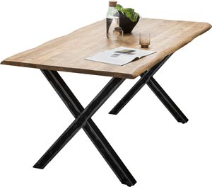 SIT Möbel TABLES & CO Esszimmertisch Stahl/Mango sägerau