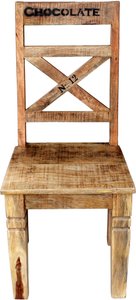 SIT Möbel RUSTIC Stuhl lackiertes Mangoholz mit starken Gebrauchsspuren Natur Antik