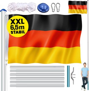 Fahnenmast Alu 650cm inkl. Deutschland Flagge