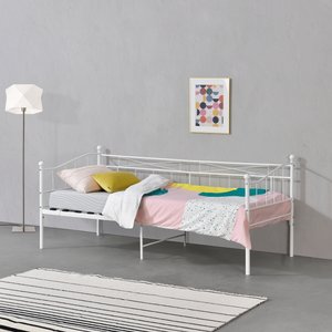 [en.casa] Tagesbett Arjeplog 90x200 cm bis 150 kg Weiß