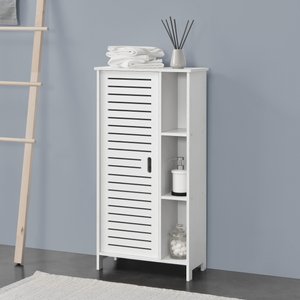 [en.casa] Badezimmerschrank Vansbro 96x48x24 cm WPC Weiß