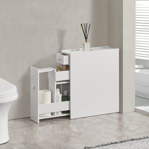 [en.casa] Badezimmerschrank Kihniö 58x16x48cm Weiß