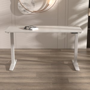 [pro.tec] Höhenverstellbarer Tisch Kento 140x60cm Weiß