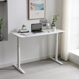 [pro.tec] Höhenverstellbarer Tisch Arogno 120x60 cm Weiß