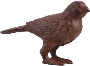 Vogel Figur Dekofigur Rustikal Gusseisen Antik-Braun 8cm