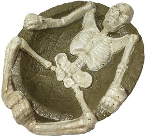 Aschenbecher mit Skelett Halloween Gusseisen Gothic Totenkopf