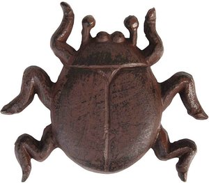 Käfer Figur Gartenfigur Gusseisen Braun Wanddeko Dekofigur Antik-Stil