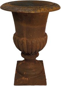 Französische Louvre Vase Amphore Gusseisen Schwer Antik-Stil Edel- Rostig 40 cm