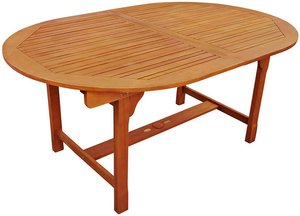 Holztisch für draußen - ausziehbar und mit Schirmloch - Alveolatae Tisch