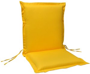 Niedriglehner Sitzauflage für Gartenstühle - wasserabweisend - Mollis Sitzauflage / Gelb