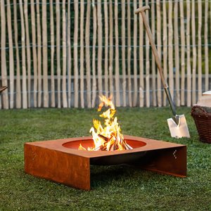 Moderne Feuerstelle aus Stahl für den Garten - Megaira / nur Feuerschale / 1 Element