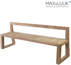 Gartenbank mit Rückenlehne - Teakholz - modern - Max&Luuk - Mason Gartenbank / 81x214x58cm