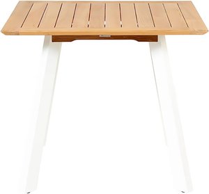 Moderner Gartentisch aus Teakholz & Alu - quadratisch - Rory Gartentisch / 76x90x90cm