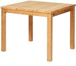 Stabiler Outdoor Holztisch aus Teakholz - eckig - Alice Gartentisch / 75x91x91cm