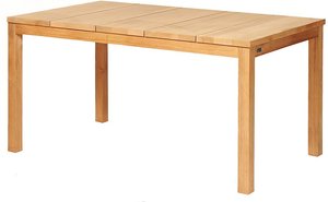 Stabiler Outdoor Holztisch aus Teakholz - eckig - Alice Gartentisch / 75x152x91cm