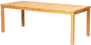Stabiler Outdoor Holztisch aus Teakholz - eckig - Alice Gartentisch / 75x213x91cm