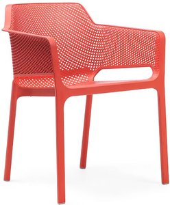 Vollkunststoff Designer Gartenstühle stapelbar - Stuhl Rigor / Rot